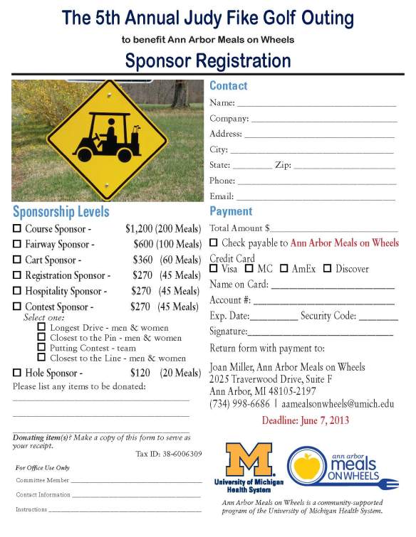 2013 Sponsor Registration Form